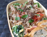 新蓮根と牛切り落としとトマトのピラフ作り方6写真