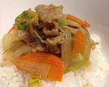 超簡単！野菜たっぷり焼肉丼作り方4写真