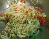 カニ缶･アボカド･トマトの冷製パスタ作り方7写真