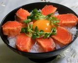 炙り塩麹サーモン丼作り方4写真