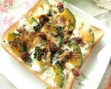 南瓜＆レーズンの胡麻塩チーズトースト作り方6写真