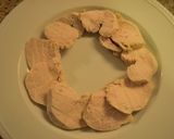 【ヘルシー】茹で鶏の粒マスきのこソース♪作り方5写真