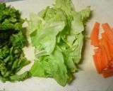 菜の花×豚肉★サッパリ中華和え★作り方1写真