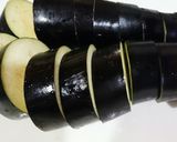 ごま風味、茄子の甘味噌煮作り方1写真