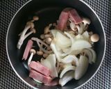 しめじとベーコンの和風ワンポットパスタ。作り方2写真