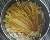 しめじとベーコンの和風ワンポットパスタ。作り方4写真