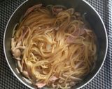 しめじとベーコンの和風ワンポットパスタ。作り方5写真