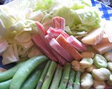 春野菜のスパゲッティー　バターソイソース作り方1写真