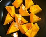 簡単！15分。フライパンでカボチャの煮物作り方2写真