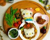 ダニエルデコカレーを食べるキティちゃん作り方4写真