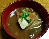 野菜いっぱいの豚汁作り方4写真