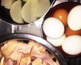 手羽元と卵の鉄板甘辛煮☆作り方1写真