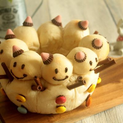 雪だるま ミルクちぎりパン