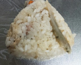 炊き込み残ったら( ^-^)ハムおにぎり作り方2写真