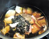 鮭の白子とワカメのさっぱりめんつゆ煮♪作り方4写真
