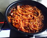 フライパン一つ★ナスのトマトソースパスタ作り方4写真