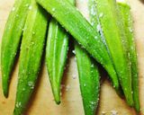 茹でイカのオクラとろっとろろ芋がけ作り方5写真