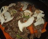 豆苗と牛肉の炒めもの作り方7写真