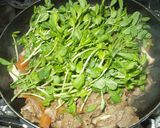 豆苗と牛肉の炒めもの作り方8写真