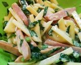＊小麦粉で！空芯菜のじゃがのみ焼き＊作り方2写真