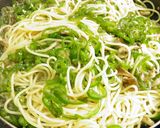 ピーマンと舞茸のオイルソーススパゲティ♪作り方9写真