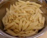 ワンポットパスタ♪粒あんゴマきな粉かけ作り方1写真