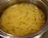 ワンポットパスタ♪粒あんゴマきな粉かけ作り方2写真