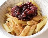ワンポットパスタ♪粒あんゴマきな粉かけ作り方3写真