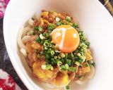 簡単☆びっくり！ふわふわ納豆釜玉うどん♡作り方5写真