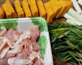 ポン酢と塩麹で♪南瓜のネギ鶏煮作り方1写真