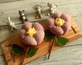 *可愛い ♥ 紫芋のお花ちぎりあんパン♪作り方5写真
