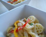 ワンポットパスタ☆ホットパスタサラダ作り方4写真