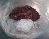 レバーのとんかつソース炒め作り方3写真