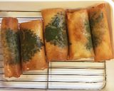 絶品アレンジ春巻き。ナスハムチーで。作り方6写真