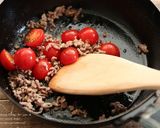 トマトとひき肉と卵のナンプラー炒めごはん作り方2写真