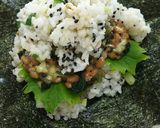 金時草と納豆のネバネバおにぎらず作り方12写真