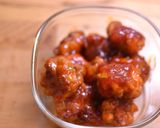 豚コマ肉で作るハニーケチャップボール作り方5写真