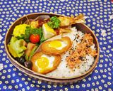 お弁当にさつま揚げのお花畑作り方4写真
