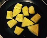 フライパンで☆カボチャの煮物作り方1写真