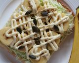 朝食に✣バナナきゃべつトースト作り方2写真