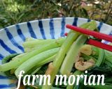 農園レシピ・青菜のニンニク炒め作り方7写真