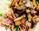 豚バラ薄切り肉となすのニンニク塩炒め作り方6写真