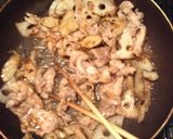 根菜と豚こまのポリポリ丼作り方5写真
