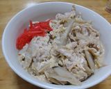 豚とごぼうの柳川丼作り方5写真