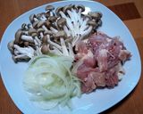 ワンポットパスタ♪きのこのペンネグラタン作り方1写真