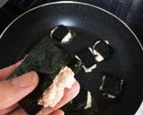 簡単♪豆腐とひき肉の磯辺焼き風♪作り方5写真