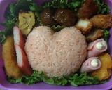キャラ弁ハートなめこ作り方3写真