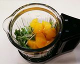 水菜と桃のレモンティースムージー作り方3写真