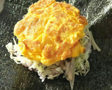 キノコのクリーム炒めと玉子焼のおにぎらず作り方10写真