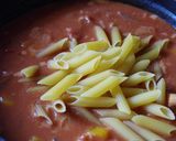 ワンポットパスタ！ペンネのトマトスープ作り方3写真